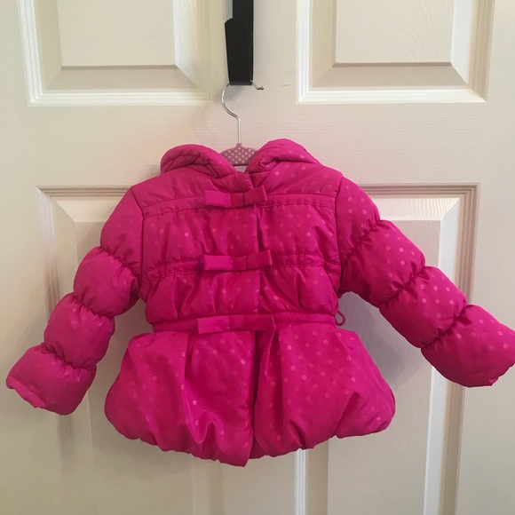 baby girl coat with mittens